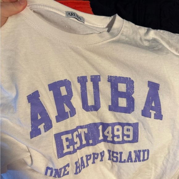 Aruba White and Purple T-Shirt - Picture 1 of 1